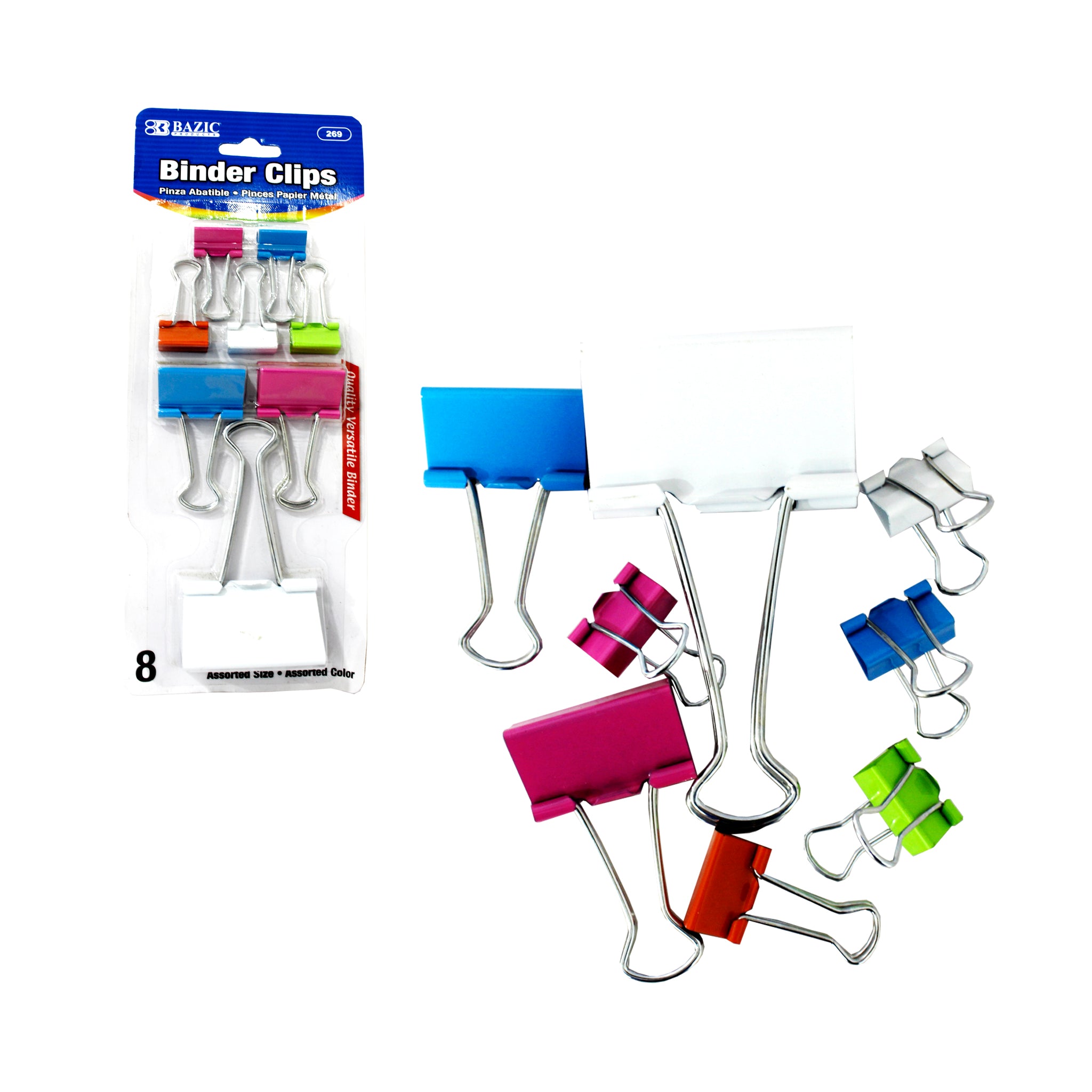 Blinder Clips Tamaños Surtidos 8PCS